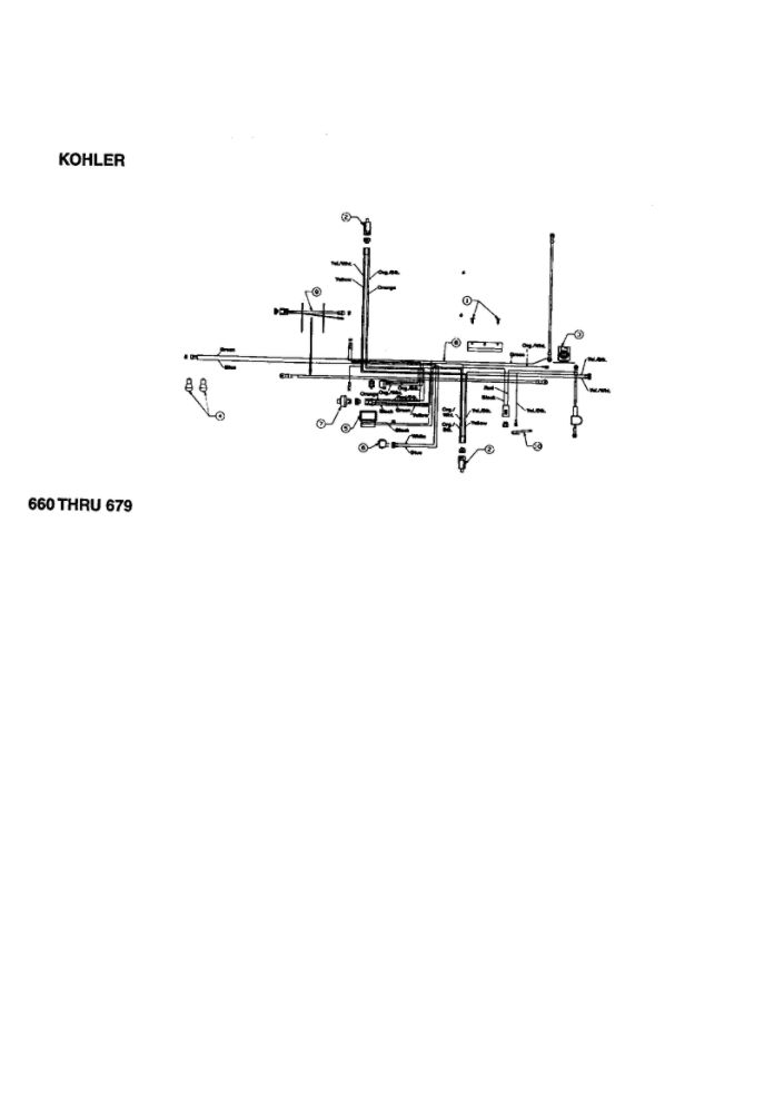 Kohler 2 Diagram and Parts List for 665  MTD Lawn Tractor