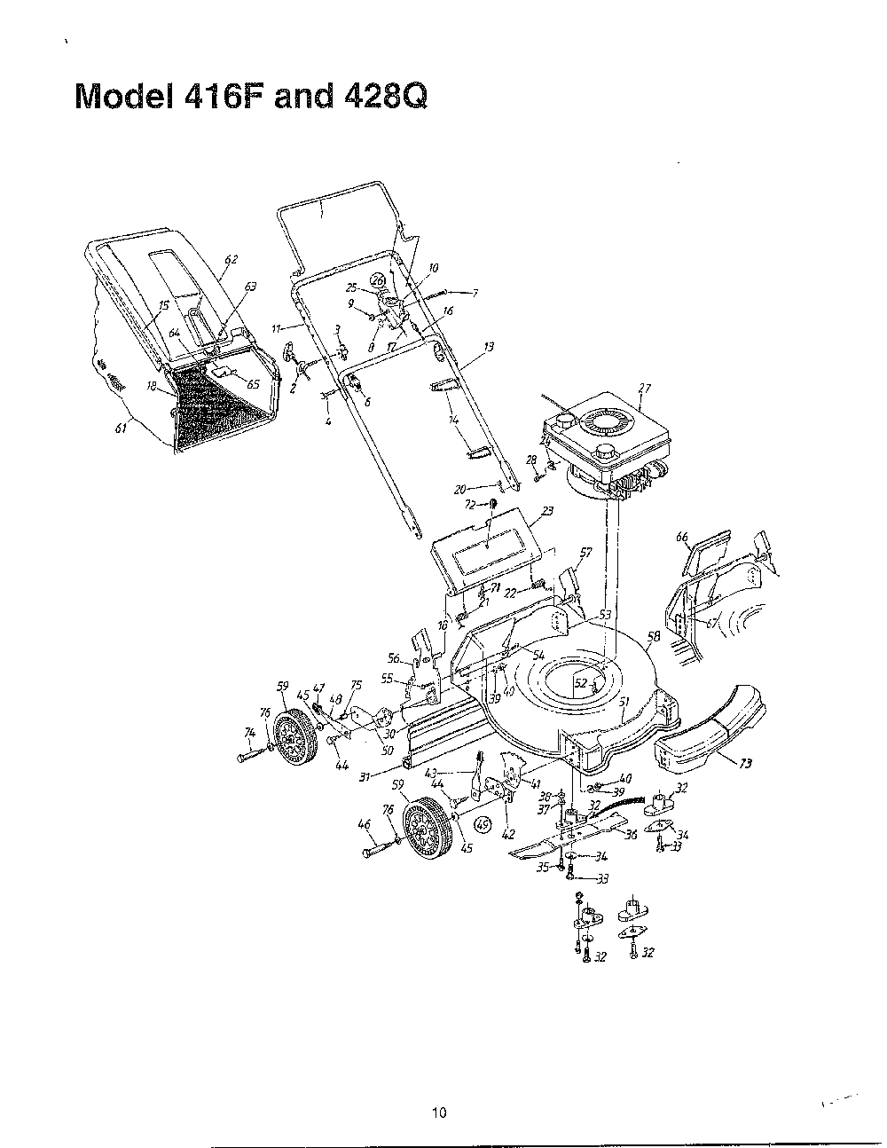 Lawn mower Diagram and Parts List for SKU3727405  MTD Lawn Mower