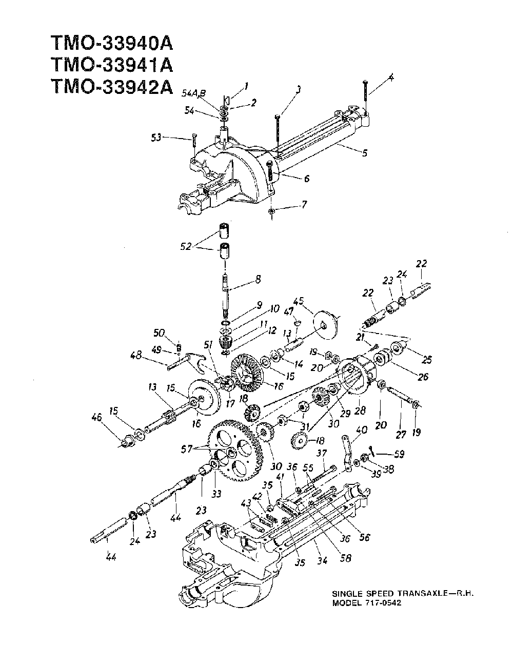 42" lawn tractors page 4 Diagram and Parts List for 33942A  MTD Lawn Tractor
