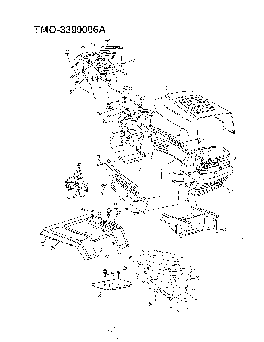 18.5 hp 46" garden tractor page 2 Diagram and Parts List for 146S845H088  MTD Lawn Tractor