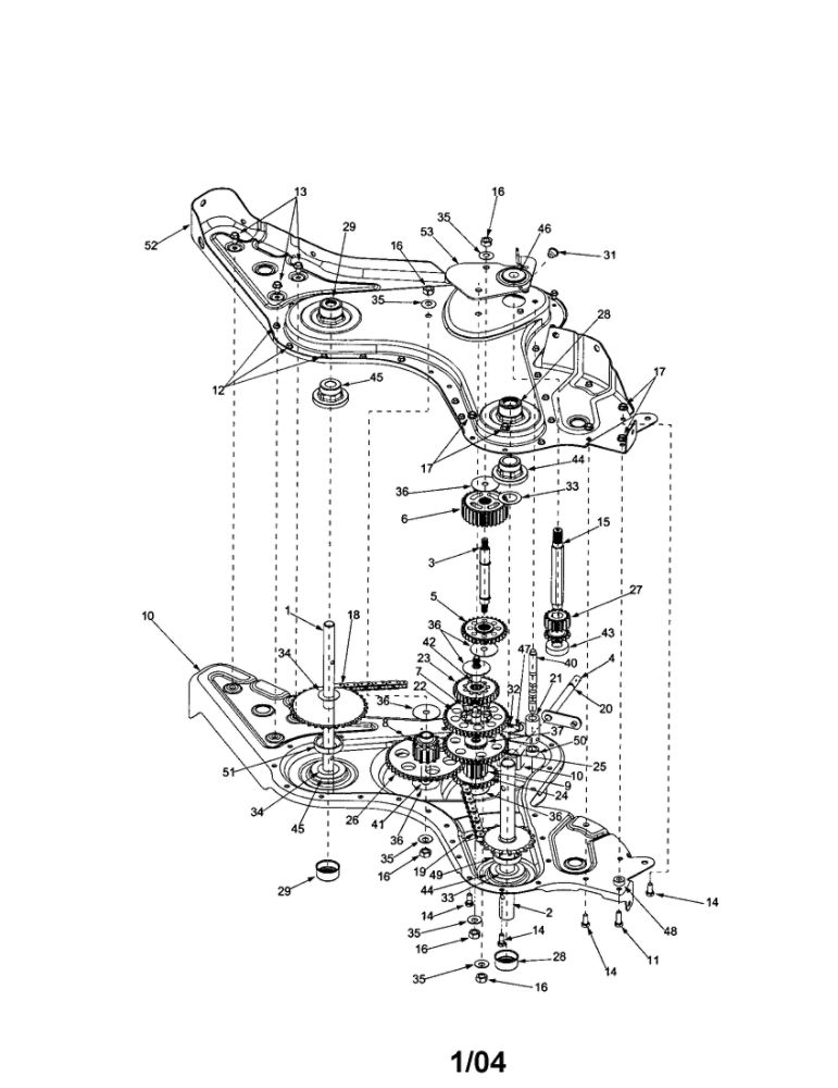 Wheel Shaft/Tine Shaft Diagram and Parts List for 450  MTD Tiller