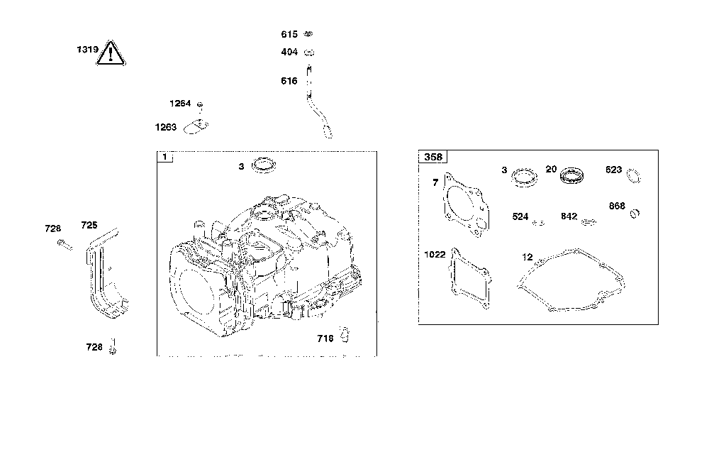 Cylinder Diagram and Parts List for 12ABR2BK793  MTD Lawn Mower