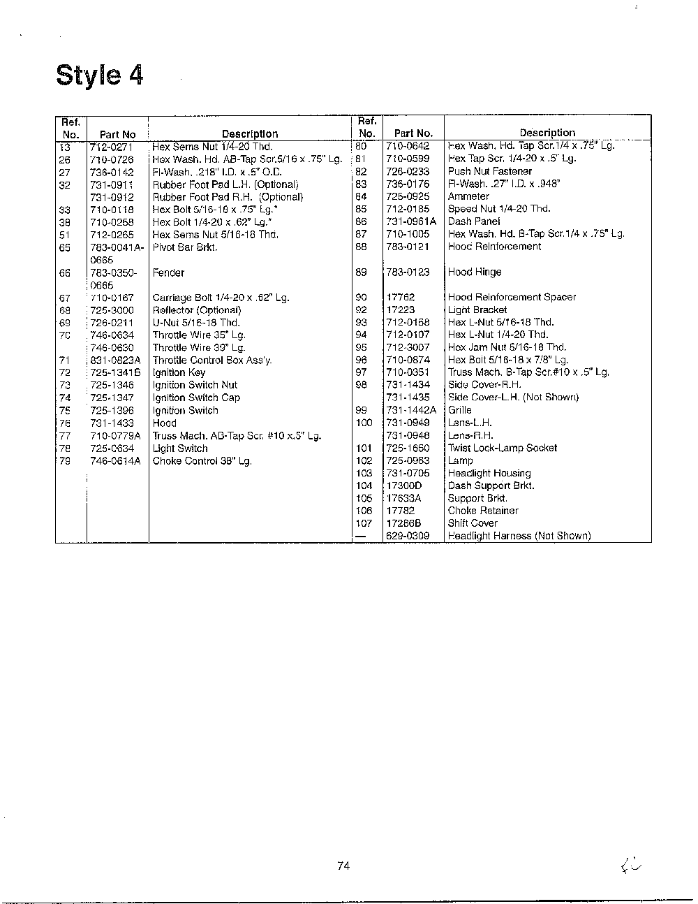 Style 4 page 2 Diagram and Parts List for SKU3215203  MTD Lawn Tractor