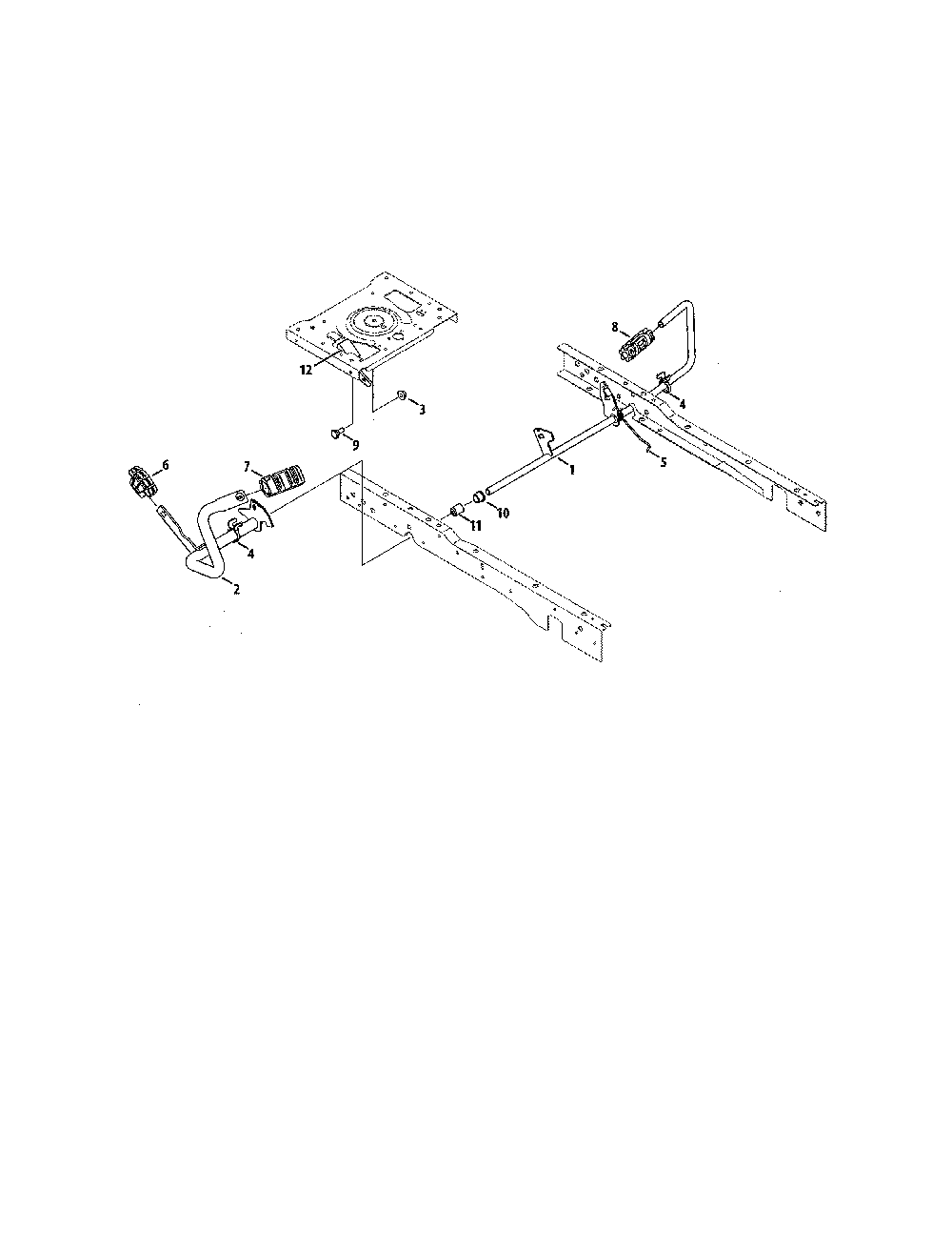 Brake pedal Diagram and Parts List for 13AAA1ZW099  MTD Lawn Tractor