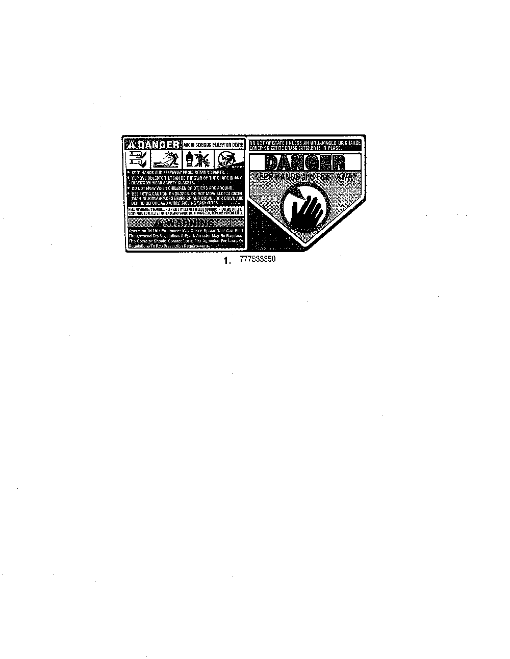 Decals Diagram and Parts List for 11A-A1BW799  MTD Lawn Mower