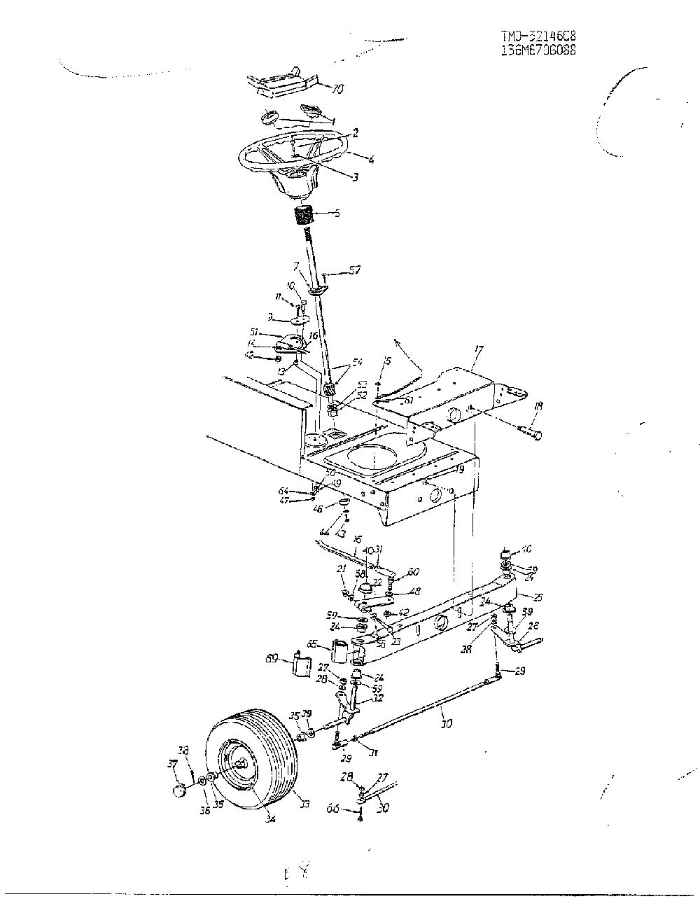 Form no: 770-96-3d page 3 Diagram and Parts List for 3214608  MTD Lawn Tractor