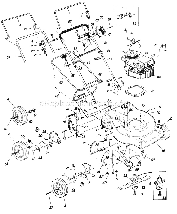 Page A Diagram and Parts List for MDL302R 1988 MTD Lawn Mower