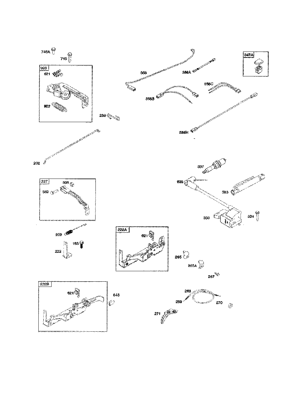 Control bracket/brake Diagram and Parts List for 25B-554J799  MTD Edger