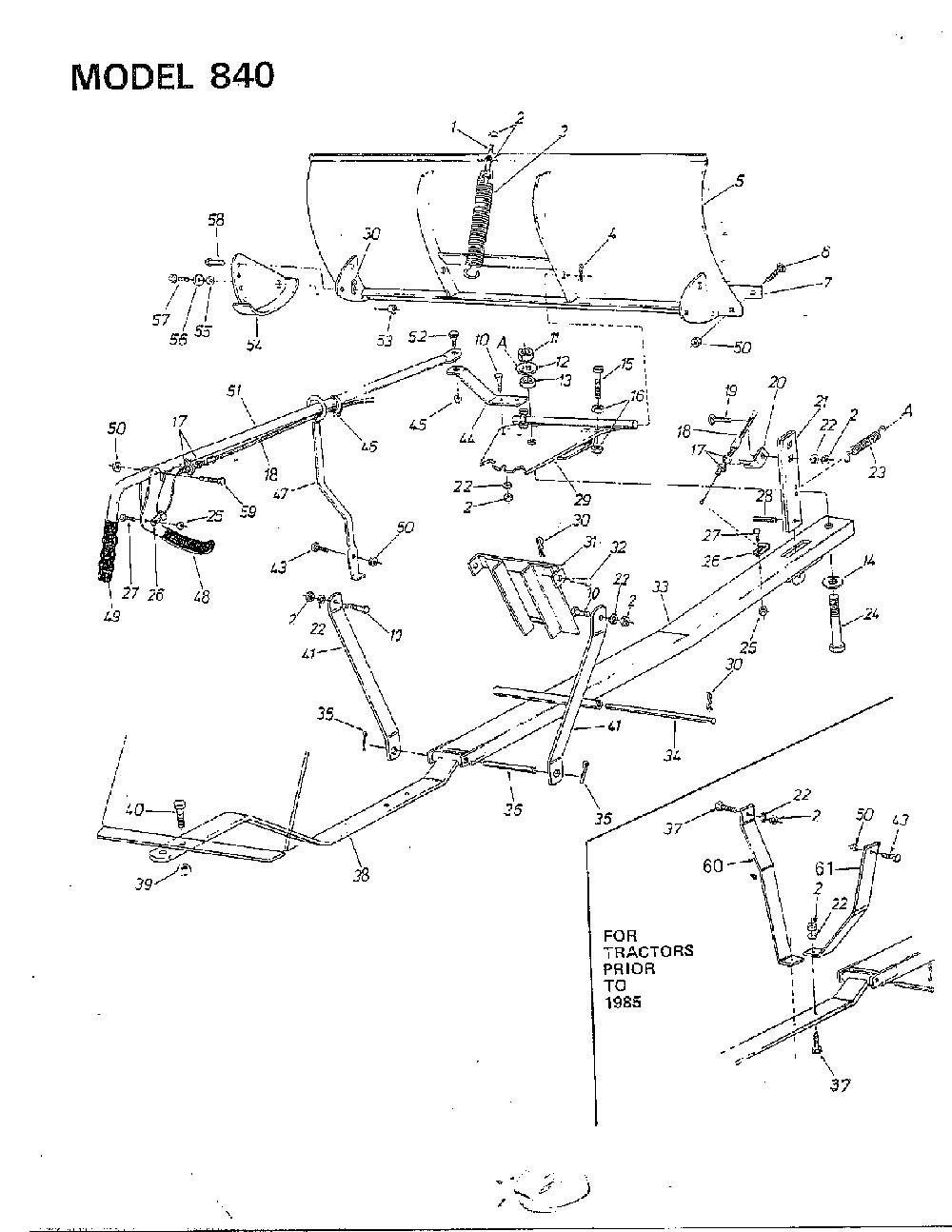 48" snow blade page 2 Diagram and Parts List for 190-840-000  MTD Lawn Tractor Accessories