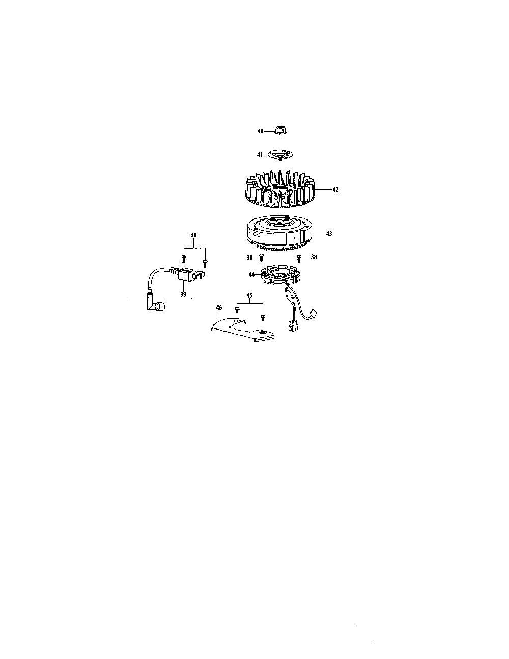 Ignition & electrical Diagram and Parts List for 4P90JUD  MTD Engine