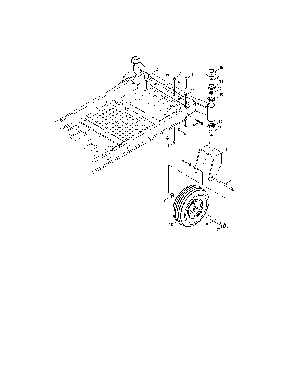 Wheel assembly Diagram and Parts List for 17BSDALC099  MTD Lawn Tractor