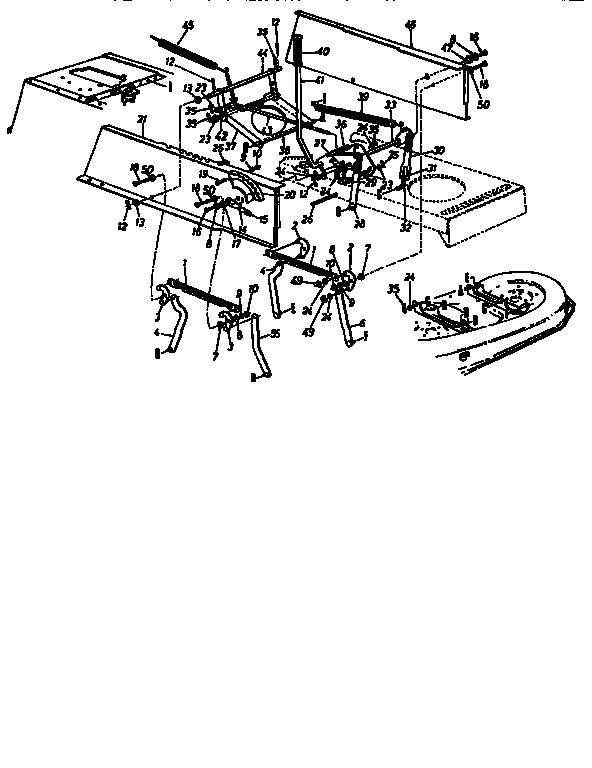 Upper frame assembly Diagram and Parts List for 13AS695G118  MTD Lawn Tractor