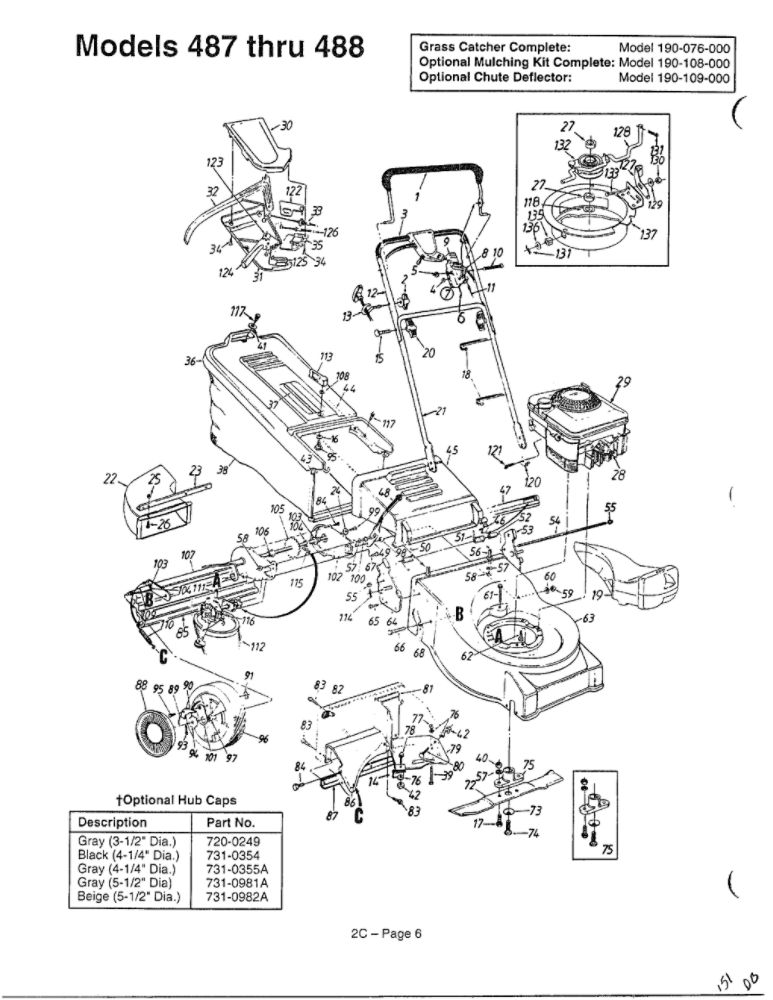 Main Frame 2 Diagram and Parts List for 126-478N000  MTD Lawn Mower