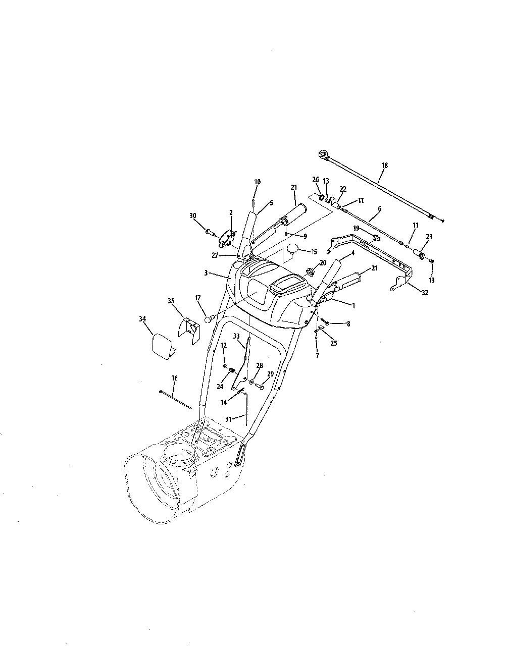 K style panel Diagram and Parts List for 31A-62EE729  MTD Snow Blower