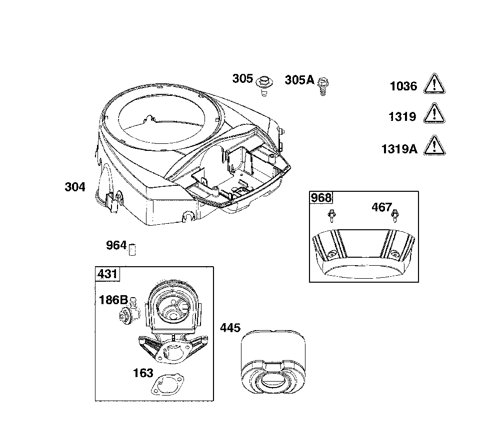 Blower housing/air cleaner Diagram and Parts List for 17ADFACQ093  MTD Lawn Mower
