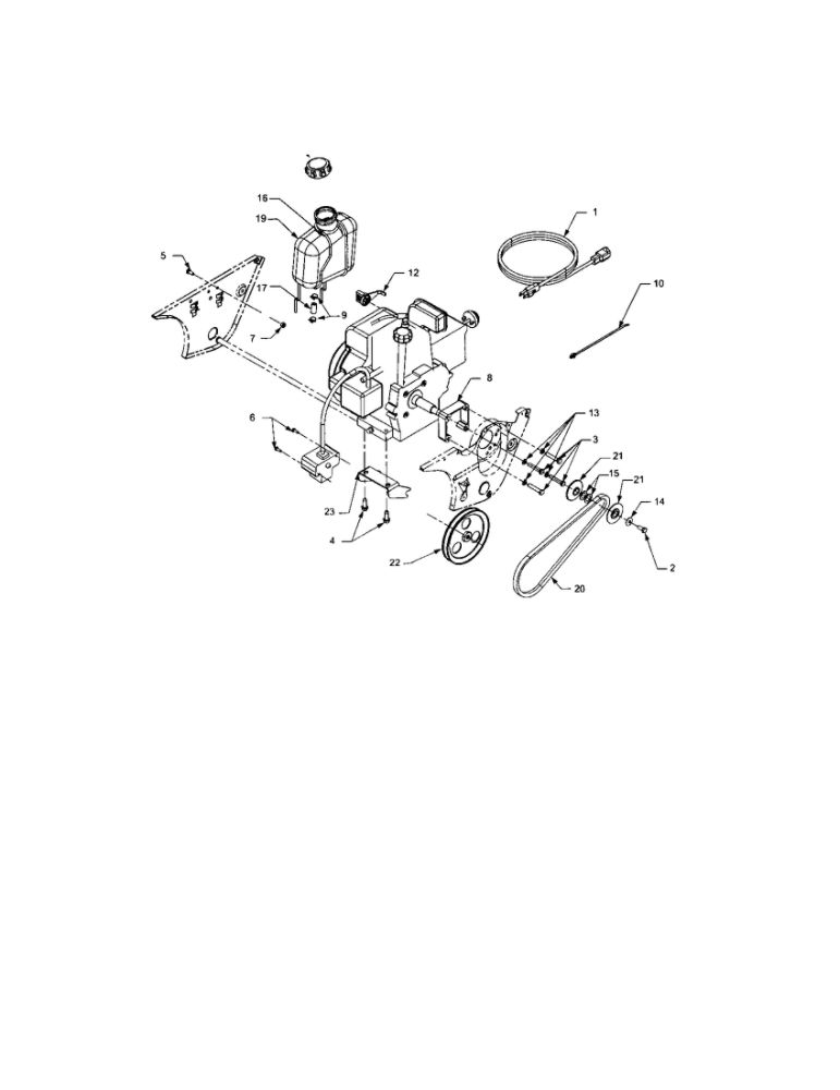 Belt And Pulleys Diagram and Parts List for 295  MTD Snow Blower