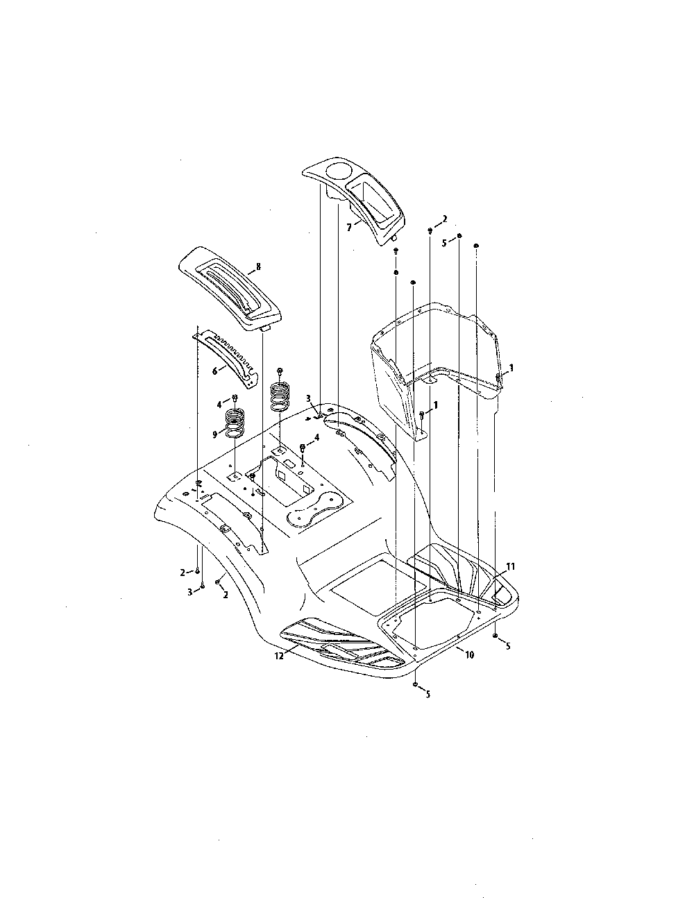 Fender Diagram and Parts List for 13BQA1ZT299  MTD Lawn Tractor