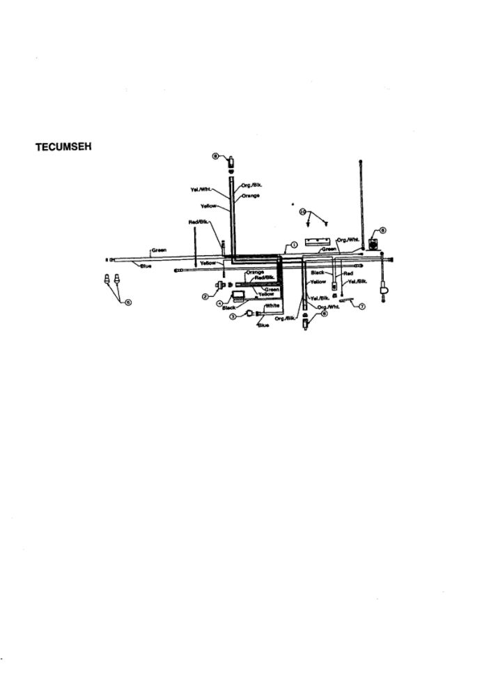 Tecumseh Wiring Diagram and Parts List for 679  MTD Lawn Tractor