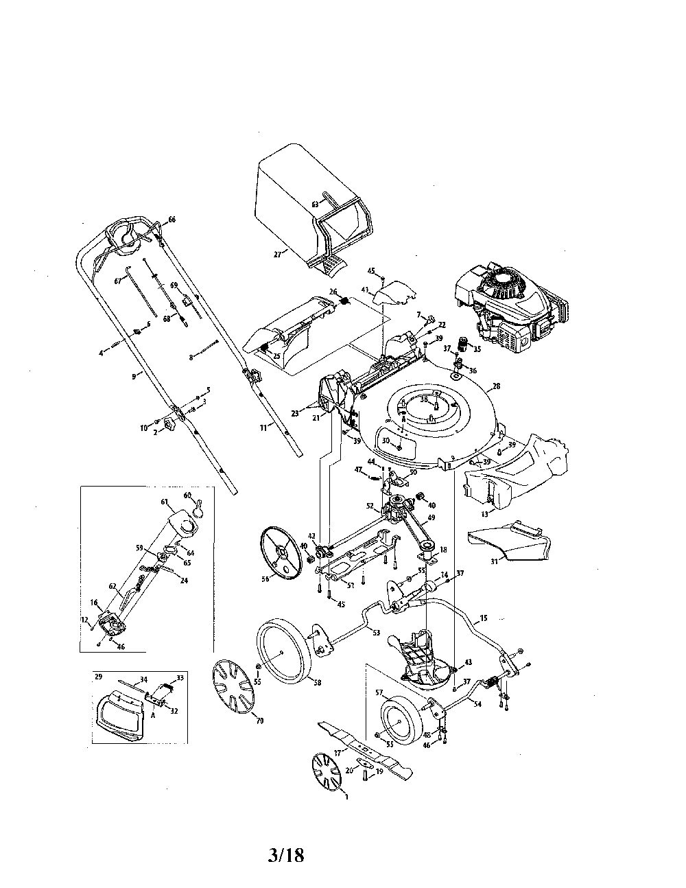 Lawn mower Diagram and Parts List for 12AKP38S799  MTD Lawn Mower