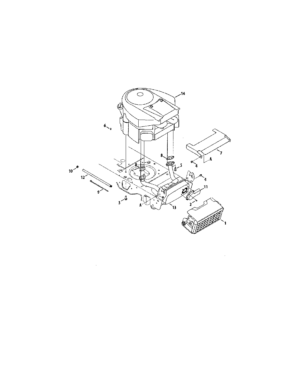 Engine accessories Diagram and Parts List for 13AR91PT099  MTD Lawn Tractor