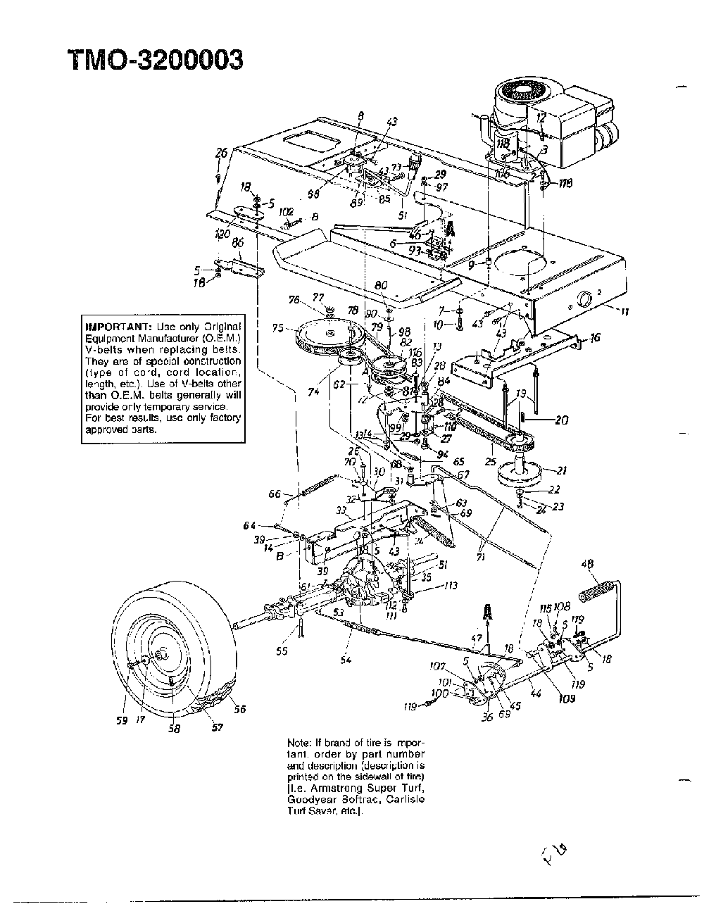 14hp 42" lawn tractor page 3 Diagram and Parts List for 3200003  MTD Lawn Tractor