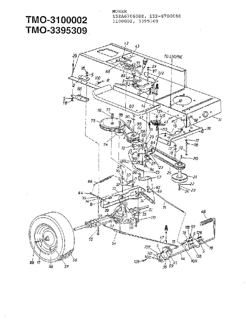 16/18hp 42" lawn tractors page 4 Diagram and Parts List for 3395705  MTD Lawn Tractor