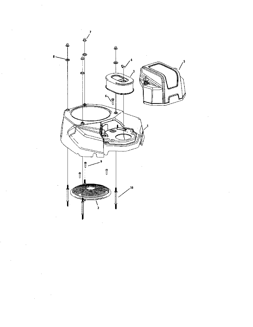 Engine shroud Diagram and Parts List for 13AJA1ZS099  MTD Lawn Tractor