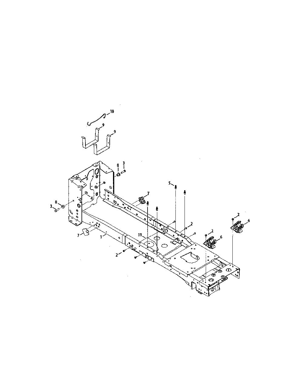 Frame Diagram and Parts List for 13ATA1ZT099  MTD Lawn Tractor