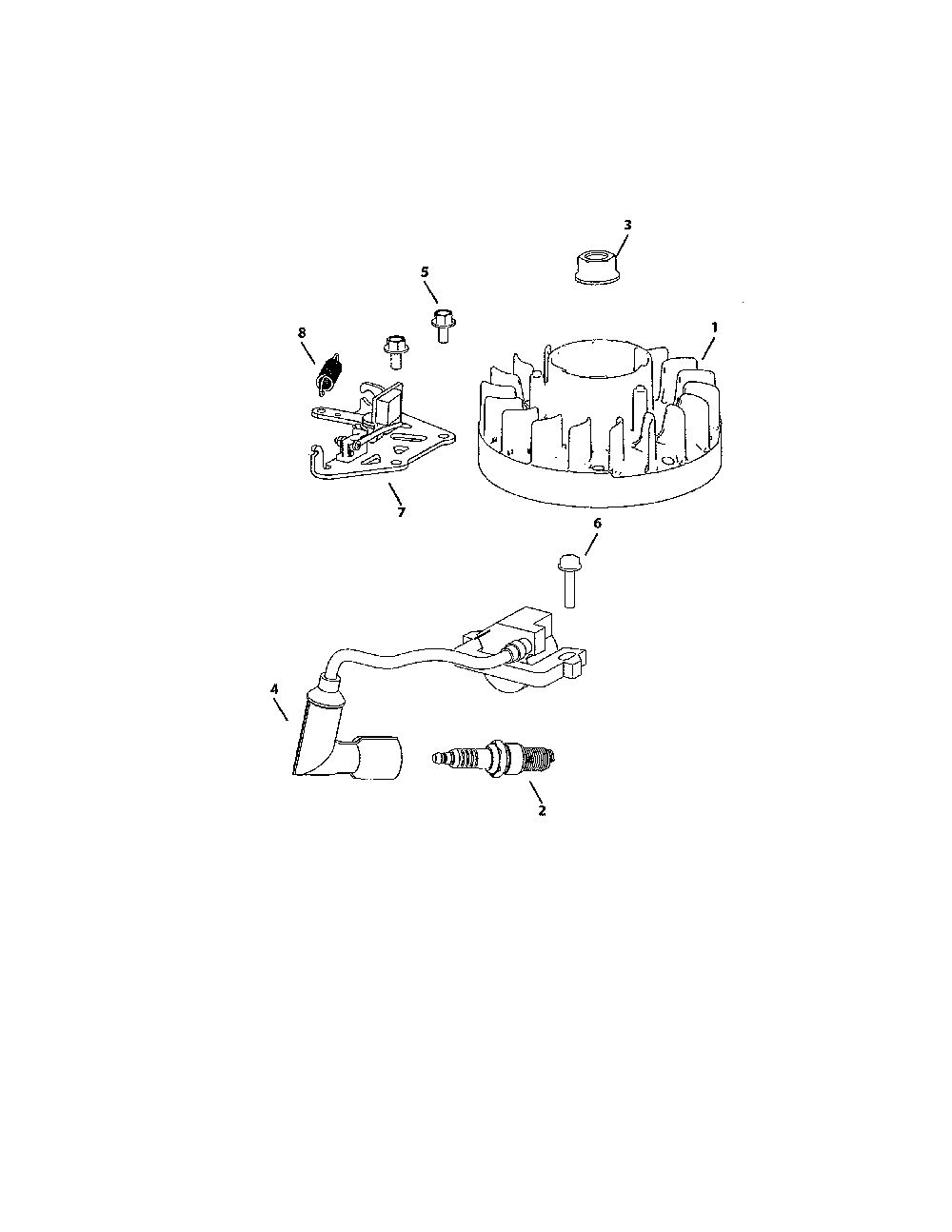 880-010536 ignition Diagram and Parts List for 11A-B2SD799  MTD Lawn Mower