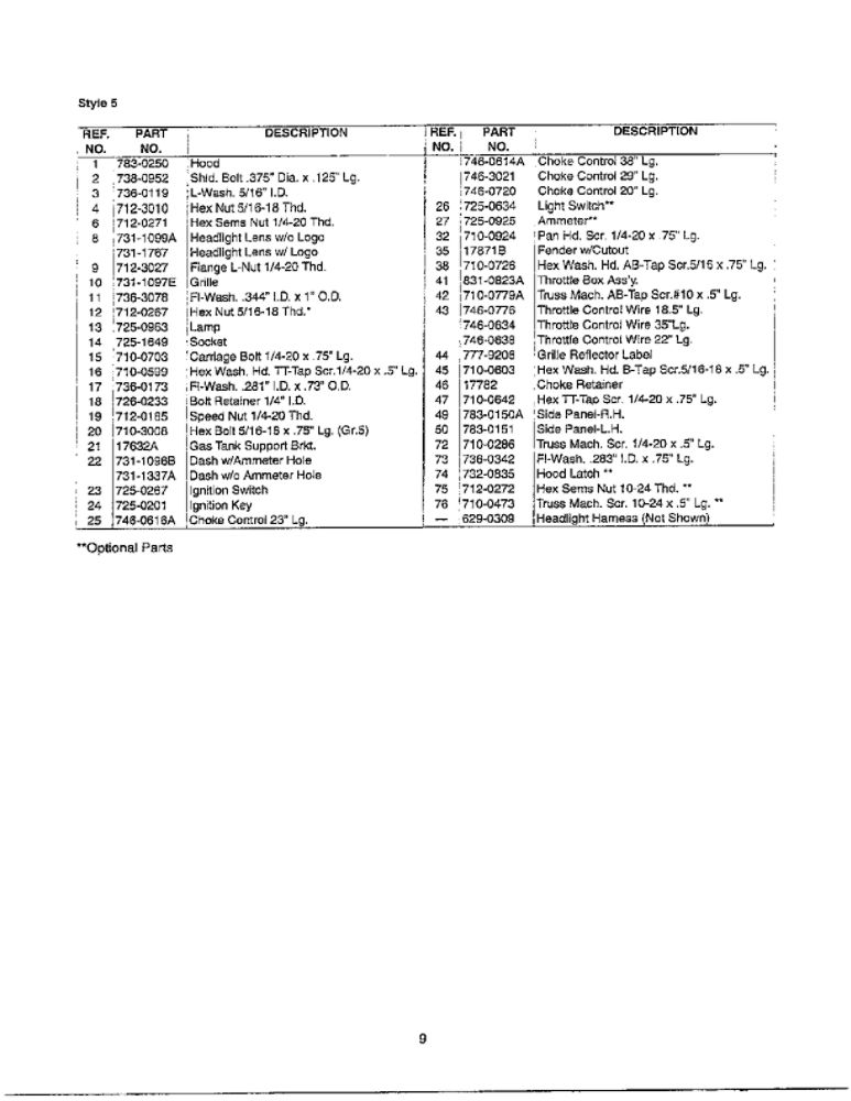 Hood/Grille/Side Panels/Dash 4 Diagram and Parts List for 690  MTD Lawn Tractor