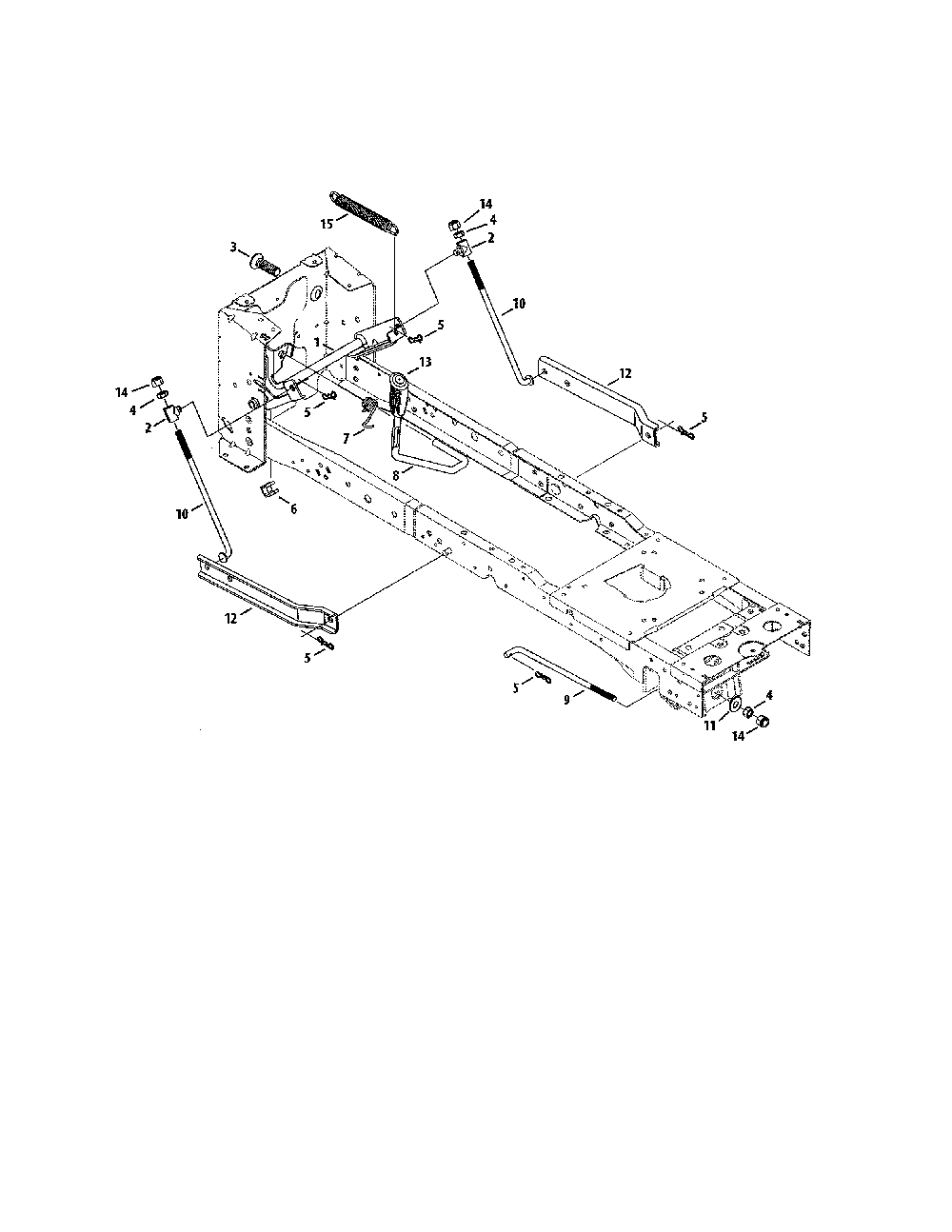 Lift Diagram and Parts List for 13AAA1ZW099  MTD Lawn Tractor