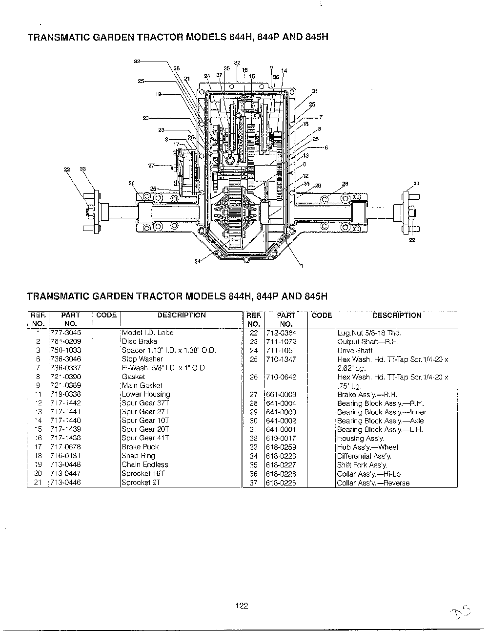 46" garden tracto-con't on card 36 page 11 Diagram and Parts List for 14AJ844H401  MTD Lawn Tractor