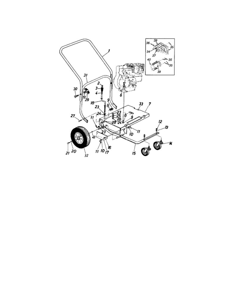Frame Diagram and Parts List for 24B-652D062  MTD Leaf Blower / Vacuum