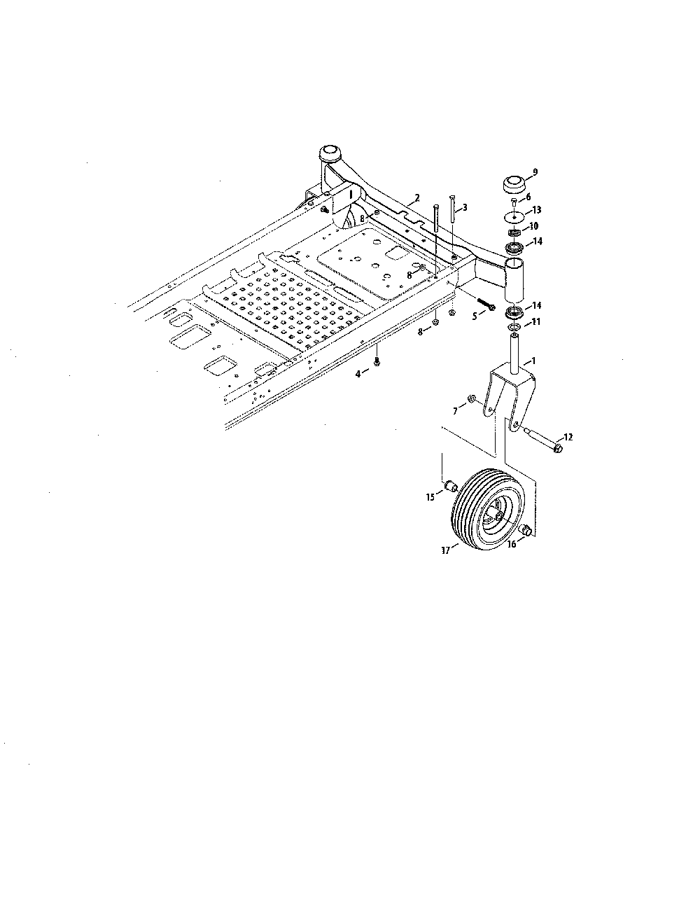 Wheels Diagram and Parts List for 17BKCACS099  MTD Lawn Mower