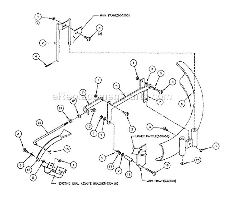 Page A Diagram and Parts List for HWSS100 56A-448-195 MTD Spreader