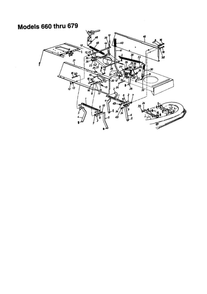 Pivot Link And Hanger Diagram and Parts List for 670  MTD Lawn Tractor