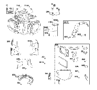 Cylinder Diagram and Parts List for 17ADFACT093  MTD Lawn Mower