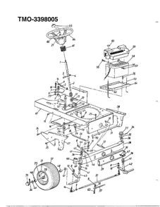 18 Hp 46-Inch Garden Tractor/Wheel Chart 1 Diagram and Parts List for 3398005  MTD Lawn Tractor