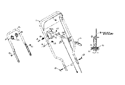 Handle assembly Diagram and Parts List for 25B-55S793  MTD Edger