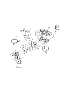 Engine Diagram and Parts List for 993  MTD Snow Blower