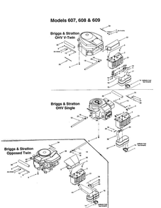Engine Accessories 2 Diagram and Parts List for 608  MTD Lawn Tractor
