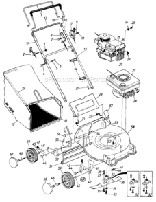 Page A Diagram and Parts List for 111-410R009 1991 MTD Lawn Mower