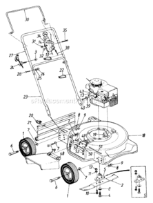 Part Location Diagram of 734-1779A MTD Wheel-complete 7 X