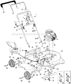 Page A Diagram and Parts List for 113-086A033 1993 MTD Lawn Mower