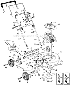 Page A Diagram and Parts List for 114-086A033 1994 MTD Lawn Mower