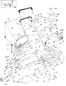 Page A Diagram and Parts List for 115-114-000 1985 MTD Lawn Mower