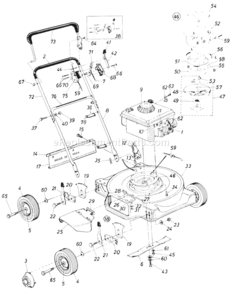 Page A Diagram and Parts List for 116-084-000 1986 MTD Lawn Mower