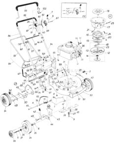 Page A Diagram and Parts List for 116-314-000 1986 MTD Lawn Mower