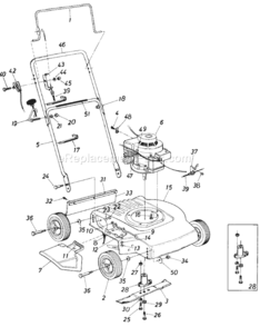 Page A Diagram and Parts List for 117-020-000 1987 MTD Lawn Mower