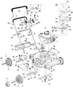 Page A Diagram and Parts List for 117-084-000 1987 MTD Lawn Mower